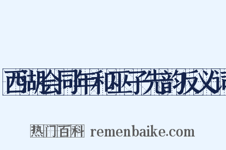 西湖会同年和巫子先韵反义词是什么意思的图片